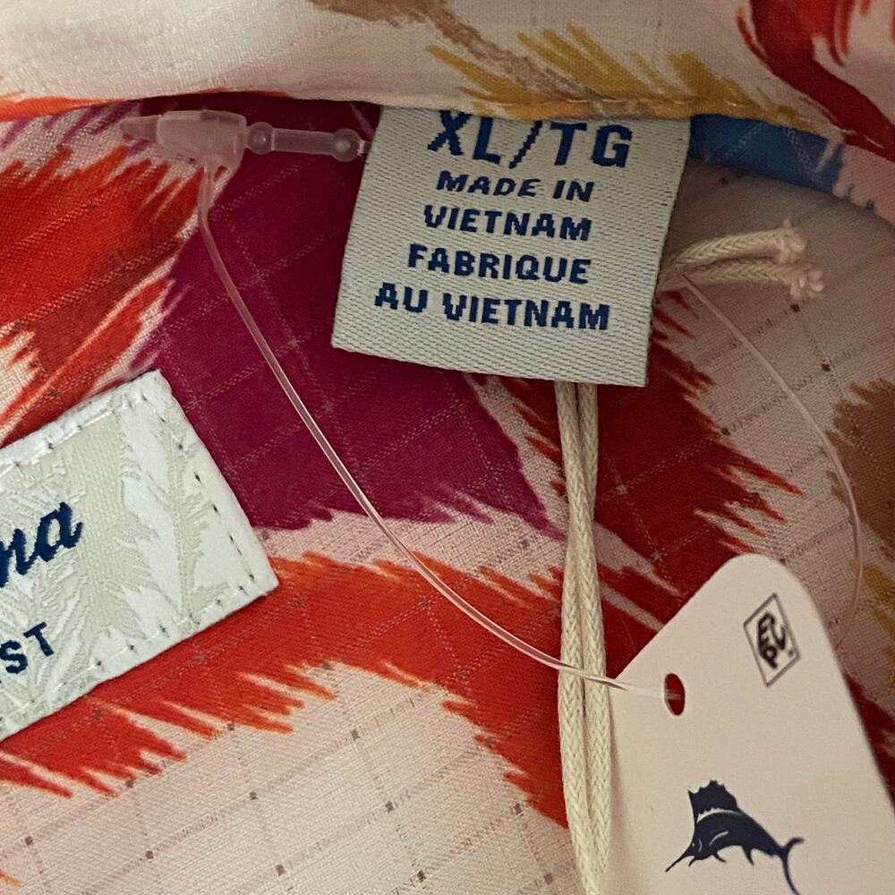 Tommy Bahama Shirt Men's XL "The Bahama Coast" Flora Fusion Stretch NEW - Picture 9 of 15